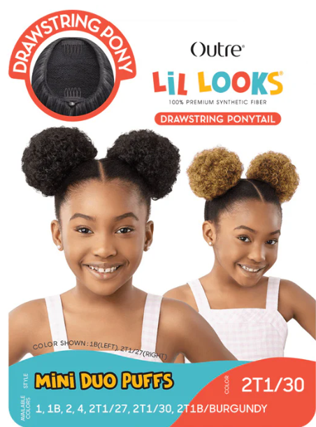 Outre Lil Looks Synthetic Drawstring Ponytail - MINI DUO PUFFS