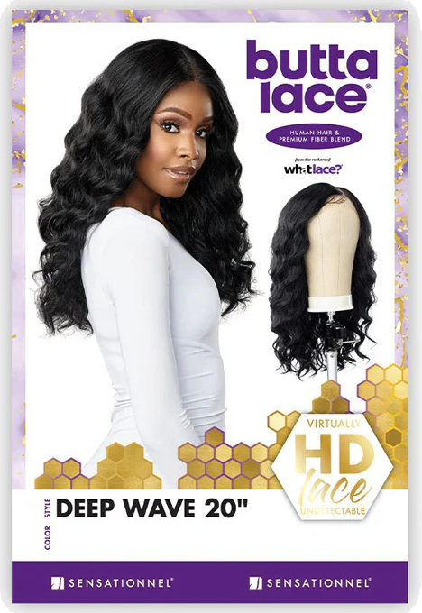 Sensationnel Butta Human Hair Blend HD Lace Wig - DEEP WAVE 20