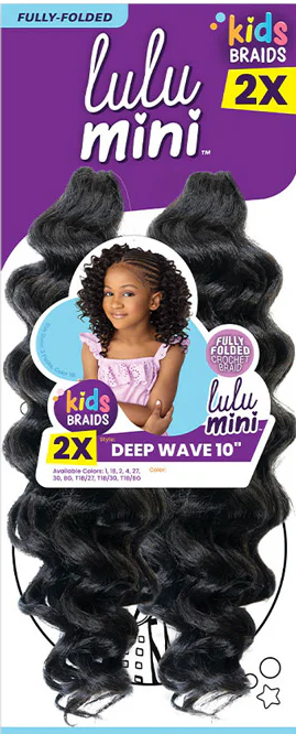 Sensationnel Lulu Mini Kids 2X Crochet Braid - DEEP WAVE 10