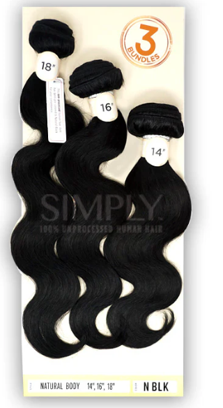 Outre Simply 100% Non-Processed Human Hair Weave Bundle - NATURAL BODY