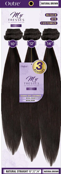 Outre My Tresses Purple Label 3 Bundles 100% Unprocessed Human Hair Weaves - NATURAL STRAIGHT