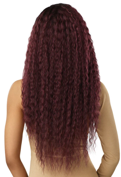 Outre Purple Pack Brazilian Boutique Human Hair Blend Weave - NATURAL FRENCH (18"/20"/22"+ 4x4 HD HAND-TIED LACE CLOSURE)