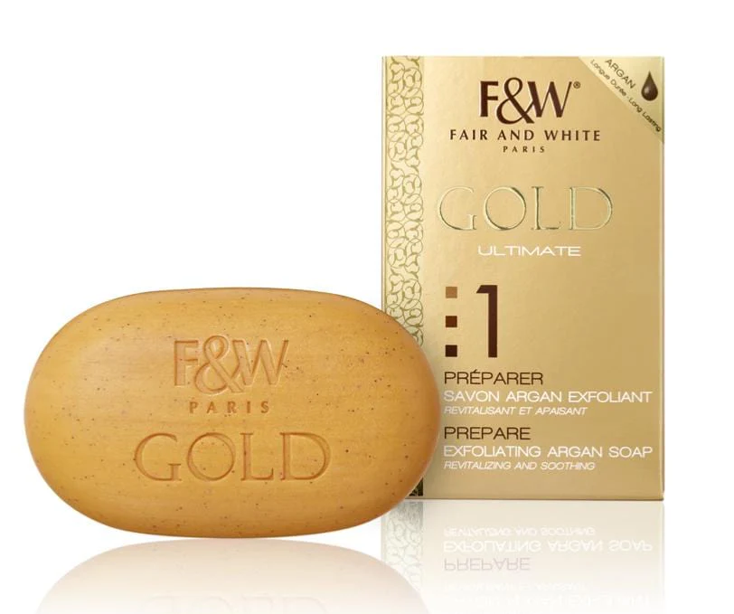Fair and White 1: Gold Argan Oil Exfoliating Soap 200g / 7oz