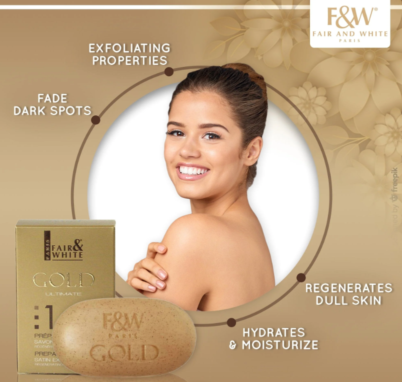 Fair and White 1: Gold Argan Oil Exfoliating Soap 200g / 7oz