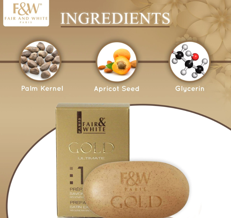 Fair and White 1: Gold Argan Oil Exfoliating Soap 200g / 7oz