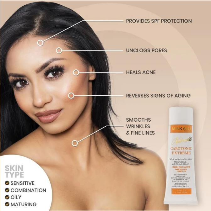 Makari Carotonic Extreme Moisturising Lightening Cream - SPF15 (1.7oz)