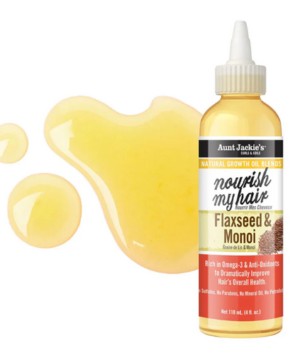 Aunt Jackie's Natural Growth Oil-Flaxseed & Monoi (4oz)