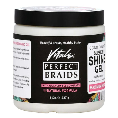 VITALE PERFECT BRAIDS Conditioning Sleek Shine Gel [Regular Hold] (8oz)