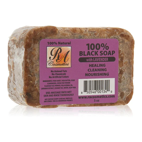 RA COSMETICS 100% Black Soap Bar (5oz)