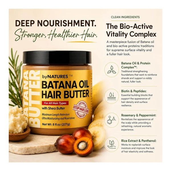 BY NATURES Batana Hair Butter (8oz)