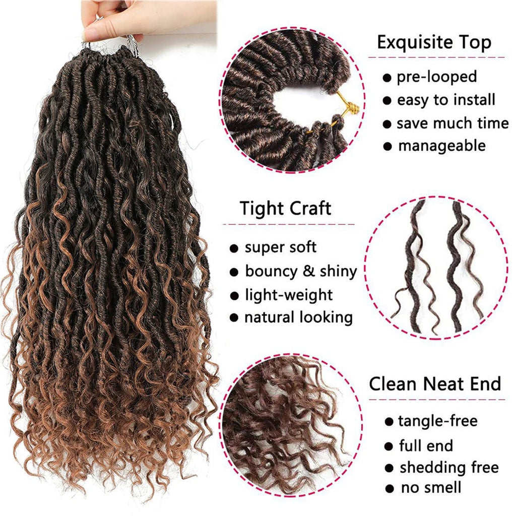 RIVERS LOCS CROCHET-18 inches