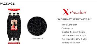 X-PRESSION TWISTED UP SPRINGY AFRO TWIST 16"