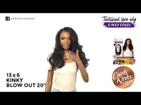 Sensationnel Curls Kinks Glueless HD 13x6 Lace Front Wig - 13x6 KINKY BLOW OUT 20" - Kinky Edges