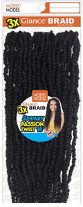 Model Model Pre-Looped Crochet Braids - 3X SPRINGY PASSION TWIST 18" Color 4