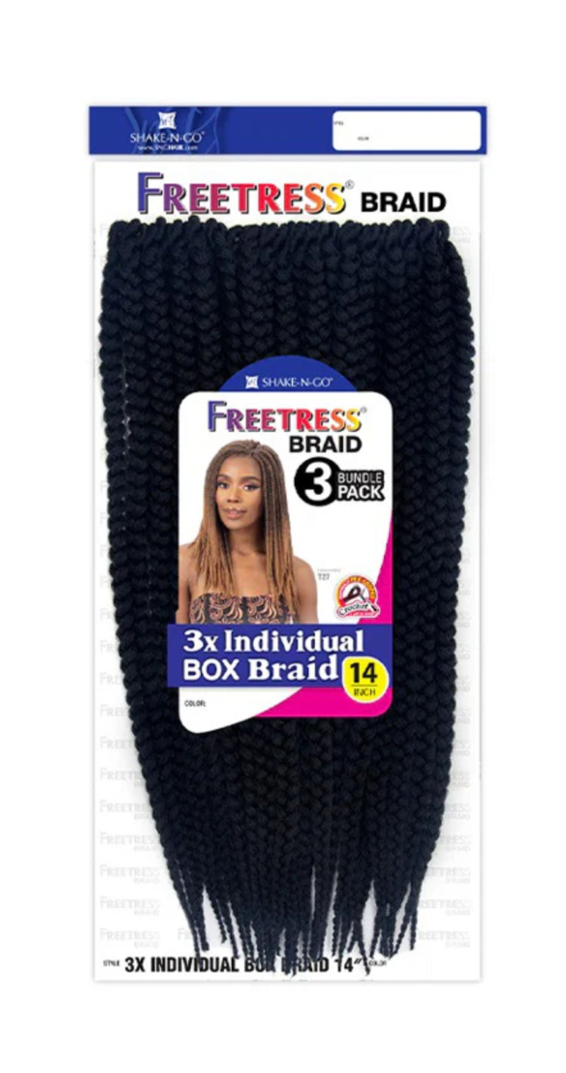 Freetress Pre-Looped Crochet Braids - 3X INDIVIDUAL BOX BRAID 14"