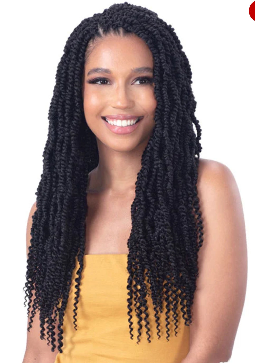 Model Model Pre-Looped Crochet Braids - 3X SPRINGY PASSION TWIST 18" Color 4