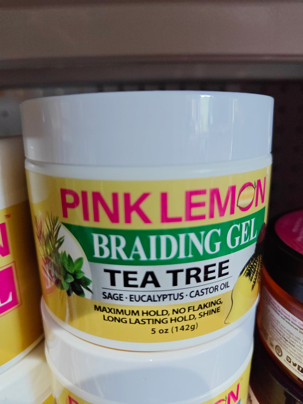 Bellatique Pink Lemon Braiding Gel -Tea tree (5 oz)