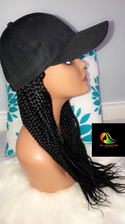 FACE CAP WIG-Black Box braids