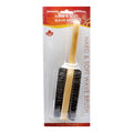 KIM & C Natural Boar Bristle Wooden Brush - Hard & Soft Wave